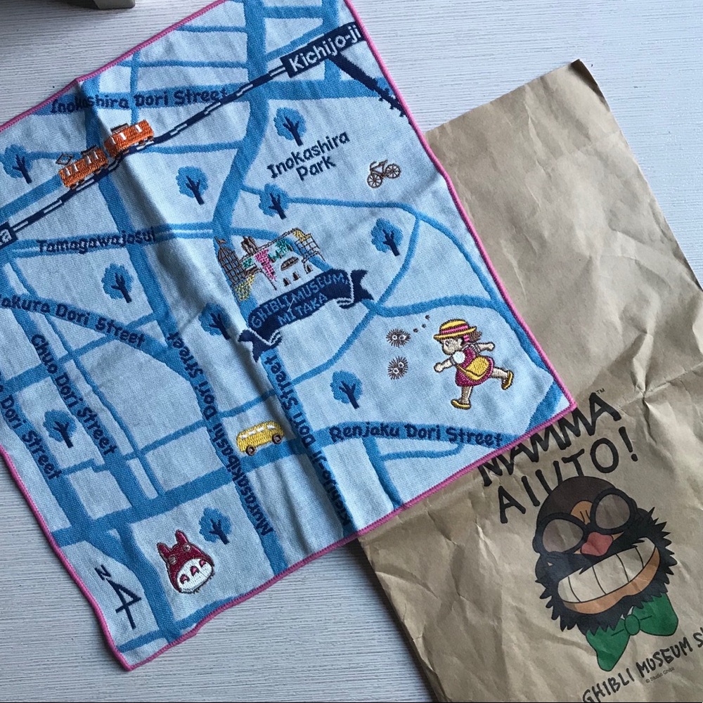 From Studio Ghibli, Mitaka : Map Handkerchief